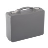 Valise plastique BAGACASE Gaggione Casual T06 coloris gris fermoirs gris clair