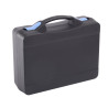 Valise plastique BAGACASE Gaggione Casual T06 coloris noir fermoirs bleu pastel