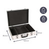 Valise aluminium BAGACASE VLM19 avec ses dimensions