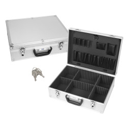 Valise aluminium BAGACASE VLM19-0 vue fermée et vue intérieure