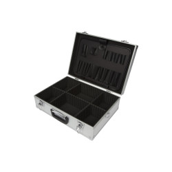 Valise aluminium BAGACASE VLM19-0 ouverte vue de profil