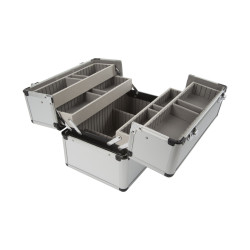 Valise aluminium BAGACASE VLM19-2 ouverte vue de profil