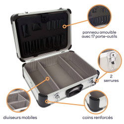Caractéristiques de la valise aluminium BAGACASE VLM19-3