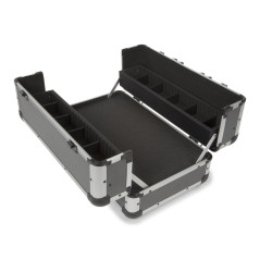 Valise aluminium BAGACASE VLM19-CW ouverte vue de profil