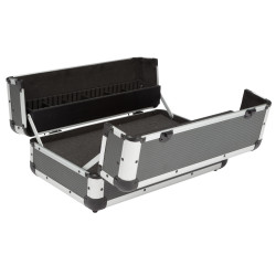 Valise aluminium BAGACASE VLM19-CW ouverte vue sur le côté