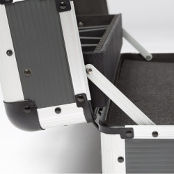 Valise aluminium BAGACASE VLM19-CW zoom sur la charnière
