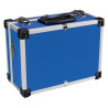 Valise aluminium BAGACASE VLM21 coloris bleu fermée et debout