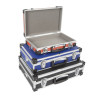Set de 3 valises aluminium BAGACASE VLM26-3 coloris rouge, bleu et noir