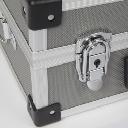 Set de 3 valises aluminium BAGACASE VLM26-3 zoom sur la coque grise