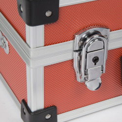 Set de 3 valises aluminium BAGACASE VLM26-3 zoom sur la coque rouge