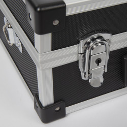 Set de 3 valises aluminium BAGACASE VLM26-3 zoom sur la coque noire