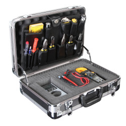 Valise aluminium BAGACASE VLM27-1 avec outils à l'intérieur