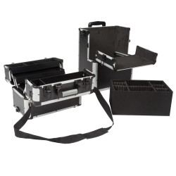 Mallette à outils à roulettes BAGACASE VLM27-CJ ouverte vue de profil