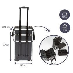 Dimensions de la mallette à outils à roulettes BAGACASE VLM27-CJ