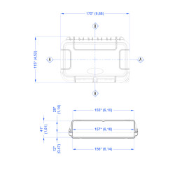 Dimensions de la Valise plastique étanche BAGAMAX PNR-001