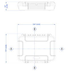 Dimensions de la valise Valise plastique étanche BAGAMAX PNR-002