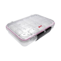 Valise plastique étanche BAGAMAX PNR-002 fermée transparente vue de profil