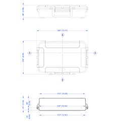 Dimensions de la Valise étanche BAGAMAX PNR-004