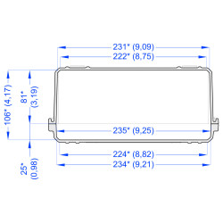 Dimensions de la Valise étanche militaire BAGAMAX PNR-235TM105