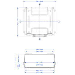 Dimensions de la Valise étanche BAGAMAX PNR-300 coloris noir