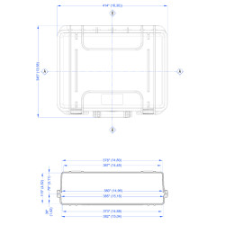 Dimensions de la Valise étanche BAGAMAX PNR-380TM115