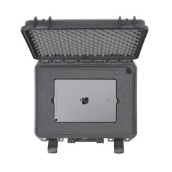 Valise étanche BAGAMAX PNR-380TM115 coloris noir avec diviseurs et support pour ordinateur et un ordinateur dans le support