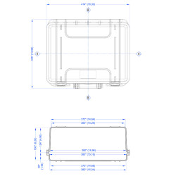 Dimensions de la Valise étanche BAGAMAX PNR-380TM160