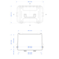Dimensions de la valise étanche BAGAMAX PNR-400