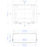 Dimensions de la valise étanche BAGAMAX PNR-430