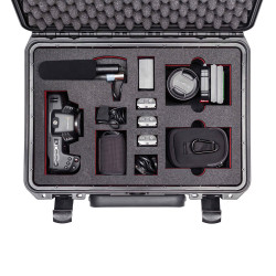 Valise étanche BAGAMAX PNR-430 coloris noir exemple aménagements