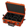 Valise étanche BAGAMAX PNR-505 coloris orange avec trolley avec diviseurs rembourrés