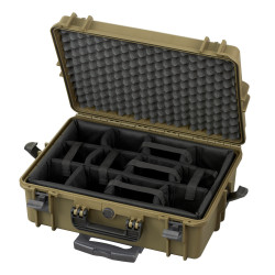 Valise étanche BAGAMAX PNR-505 coloris Sahara avec trolley avec diviseurs rembourrés