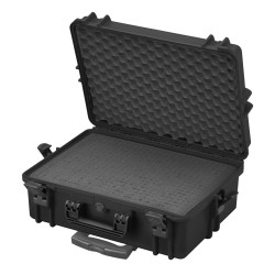 Valise étanche BAGAMAX PNR-505 coloris noir avec trolley avec mousse prédécoupée