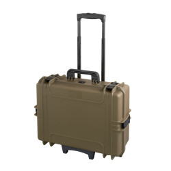 Valise étanche BAGAMAX PNR-505 coloris Sahara avec trolley vue de face