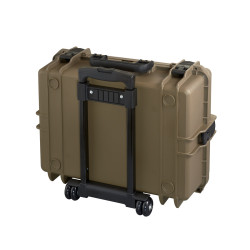 Valise étanche BAGAMAX PNR-505 coloris Sahara avec trolley vue de derrière