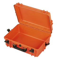 Valise étanche BAGAMAX PNR-505 coloris orange avec trolley vide
