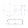 Dimensions de la valise étanche BAGAMAX PNR-540H190