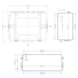 Dimensions de la Valise étanche BAGAMAX PNR-620H250