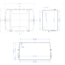 Dimensions de la Valise étanche BAGAMAX PNR-620H340