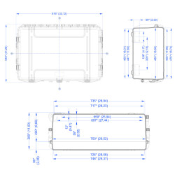 Dimensions de la Valise étanche BAGAMAX PNR-750H280