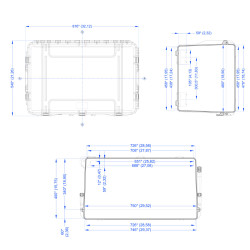 Dimensions de la Valise étanche BAGAMAX PNR-750H400