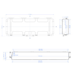 Dimensions de la Valise étanche BAGAMAX PNR-1100