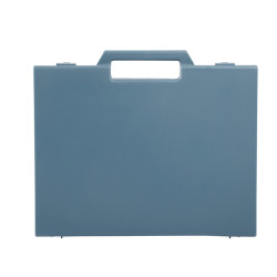 Valise plastique BAGACASE Gaggione Classic R04 coloris bleu gris de face