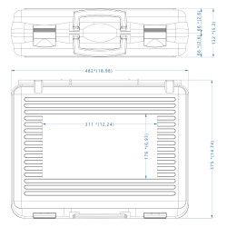 Dimensions de la valise rigide BAGAMAX PNR-132VP48