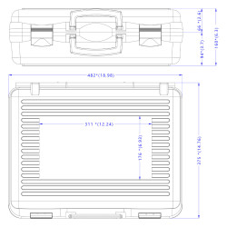 Dimensions de la valise rigide BAGAMAX PNR-160VP48