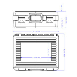 Dimensions de la valise Plastique BAGACASE PNR128VP34