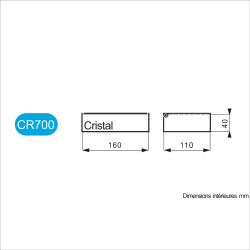 Dimensions de la valise BAGACASE Chic Cristal CR700