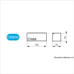 Dimensions de la valise plastique BAGACASE Chic Cristal CR800