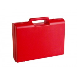 x10 mallettes en plastique rouge D04