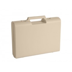 x10 mallettes en plastique beige D04